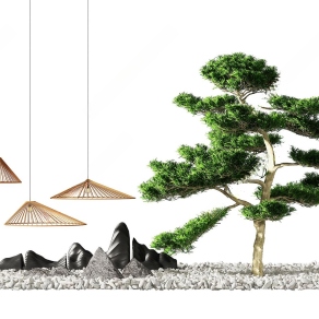 新中式景观小品3D模型下载